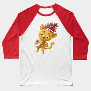 Indian cat Baseball T-Shirt